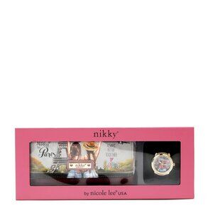 Nikky Women's Multicolor Wallet and Watch Set-NIB